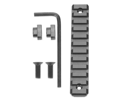 alt="TRILHO EM METAL 20 MM 11 SLOTS PADRÃO M-LOCK"