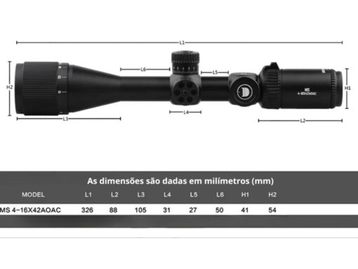 alt="Luneta Discovery MS 4-16X42AOAC p/ trilho 22 mm"