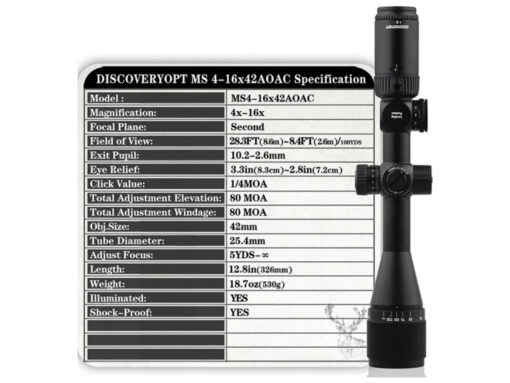 alt="Luneta Discovery MS 4-16X42AOAC p/ trilho 22 mm"