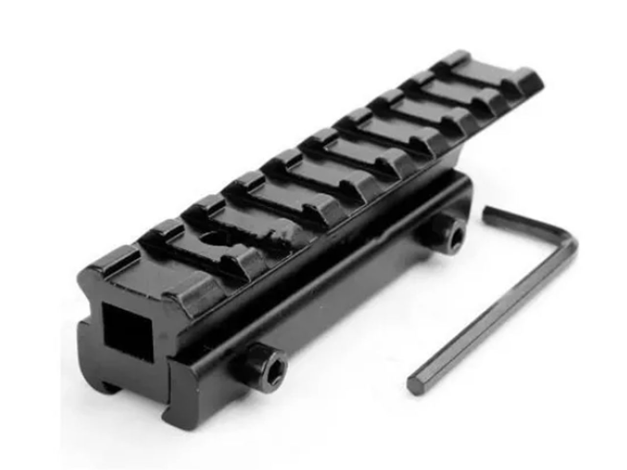 alt="ADAPTADOR / ELEVADOR DE TRILHO 11 MM PARA 22 MM - 9 SLOTS ALTO"