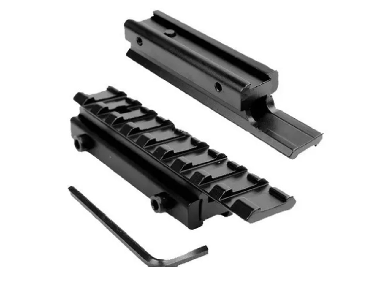 alt="ADAPTADOR / ELEVADOR DE TRILHO 11 MM PARA 22 MM - 9 SLOTS ALTO"