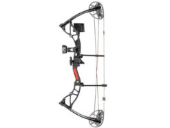 alt="Arco Composto 15-70 Libras Preto/Vermelho com acessórios, Exterminator Deluxe - EK Archery"