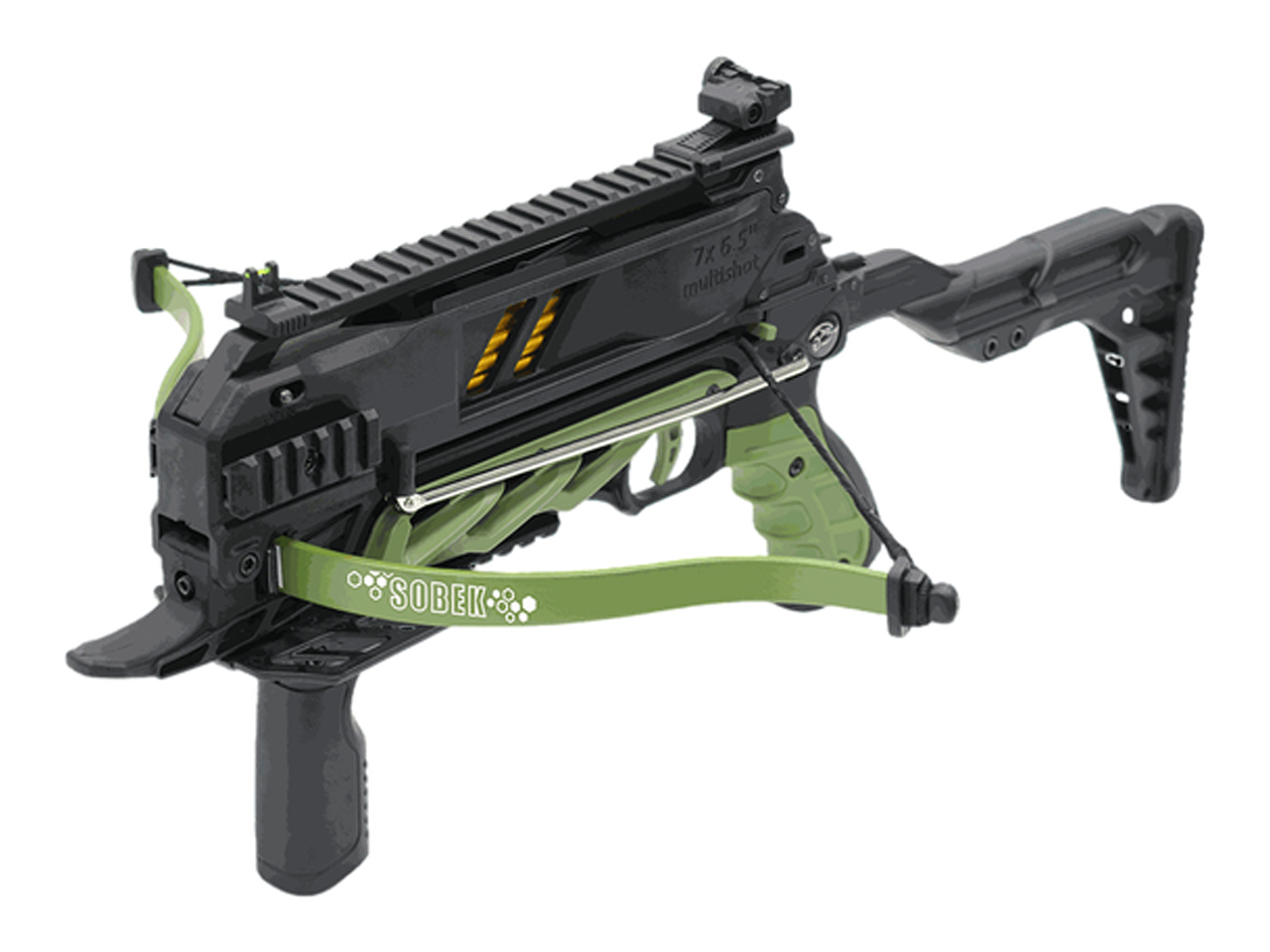 alt="Balestra / Besta Recurva 80 Libras Sobek MK-TCS3G, Com carregador de 7 setas, Verde - Man Kung"