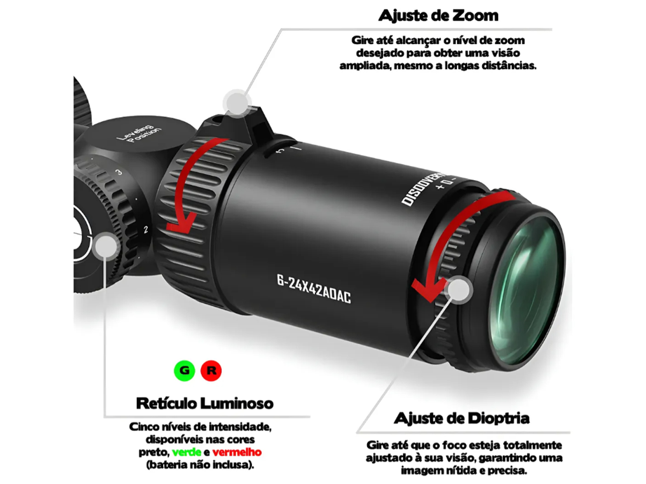 alt="LUNETA DISCOVERY VT-R 6-24X42 AOAC"