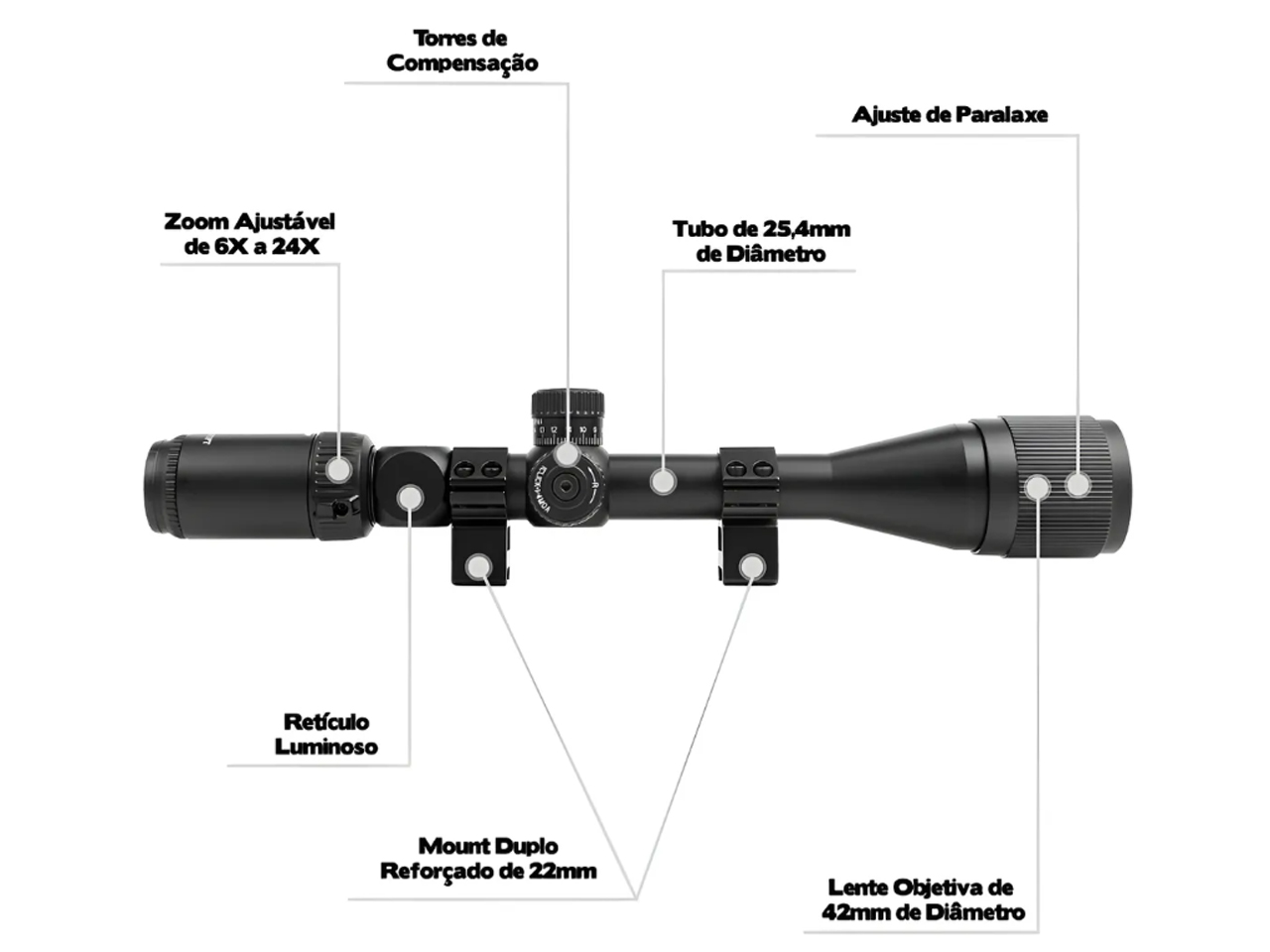 alt="LUNETA DISCOVERY VT-R 6-24X42 AOAC"