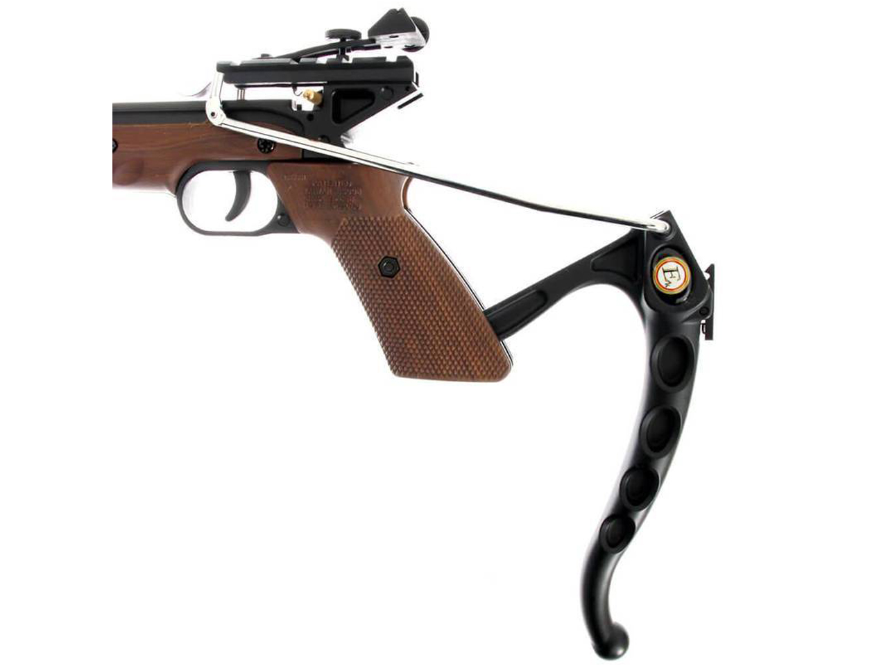 alt="Balestra recurva tipo pistola de alumínio, 80 Libras, Wood, Cobra - EK Archery"