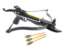 alt="Balestra recurva tipo pistola de alumínio, 80 Libras, Preta, Cobra - EK Archery"