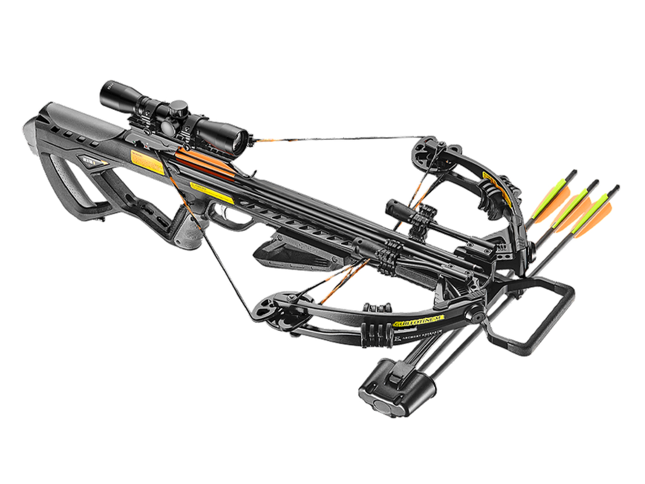 alt="Balestra composta 185 Libras, Preta GUILLOTINE-M - EK Archery"