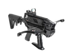 alt="Balestra recurva 90 Libras, Com carregador de 7 setas, Preta REVO 7 - EK Archery"