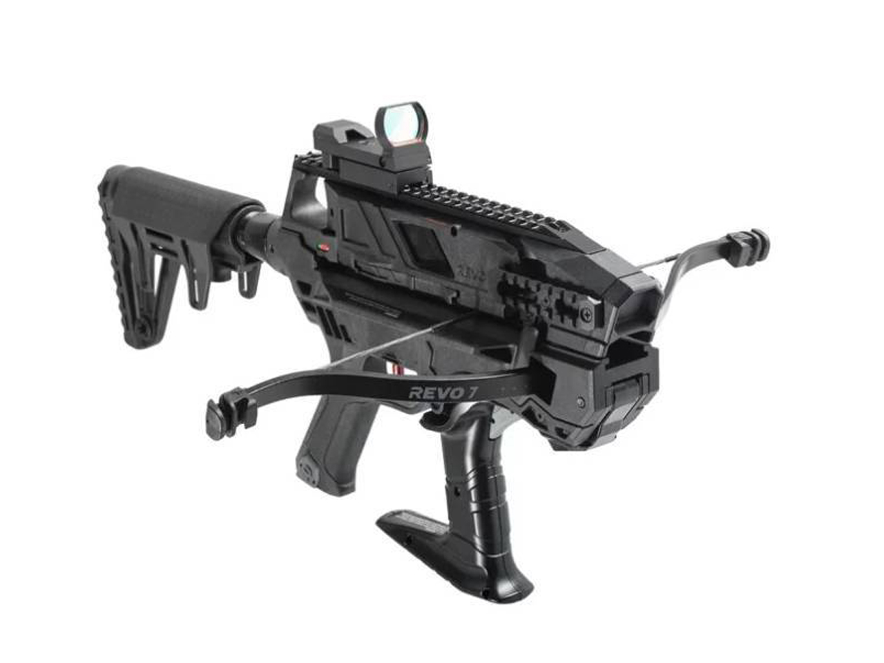 alt="Balestra recurva 90 Libras, Com carregador de 7 setas, Preta REVO 7 - EK Archery"