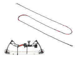alt="Corda de disparo preto/vermelho para Arco composto EXTERMINATOR - EK Archery"