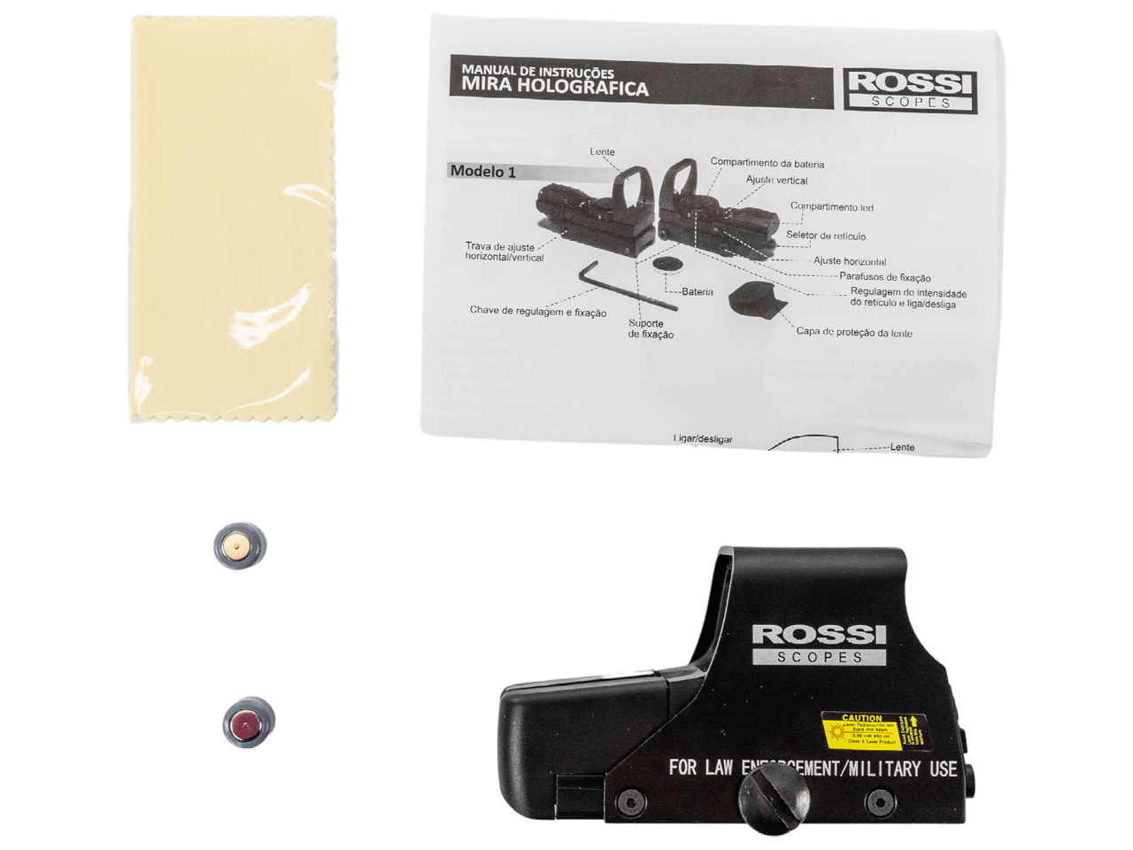 alt="Red Dot Rossi 551 Retículo Vermelho/Verde p/ trilho 22mm"