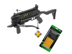 alt="Balestra / Besta Recurva 80 Libras Sobek MK-TCS3G, Com carregador de 7 setas, Verde - Man Kung"