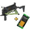 alt="Balestra / Besta Recurva 80 Libras Sobek MK-TCS3G, Com carregador de 7 setas, Verde - Man Kung"
