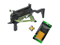 alt="Balestra / Besta Recurva 80 Libras Sobek MK-TCS3G, Com carregador de 7 setas, Verde - Man Kung"