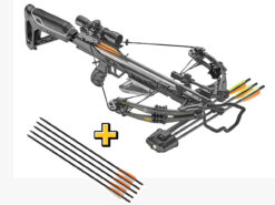 alt="Balestra composta 210 Libras, Preta HEX 400 + 5 Setas em carbono 22" - Ek Archery"